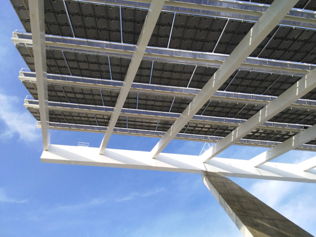 supporto pensilina fotovoltaica